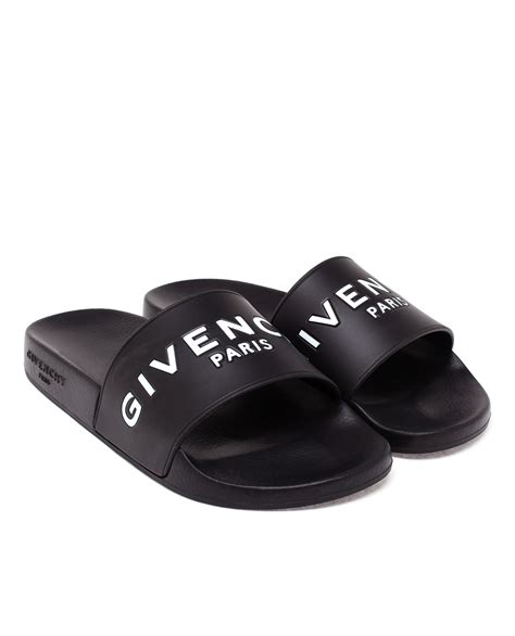 givenchy slides black white|givenchy slides on sale.